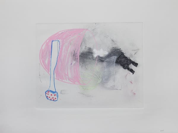 Donnamaria Bruton, Domestic Series: Black Dress, c. 1990, monotype, 11.5 x 15 inches
