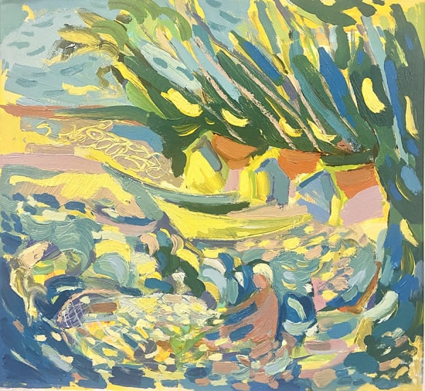 Paul Wadsworth The One that got Away acrylic on canvas 72 x 76 cm