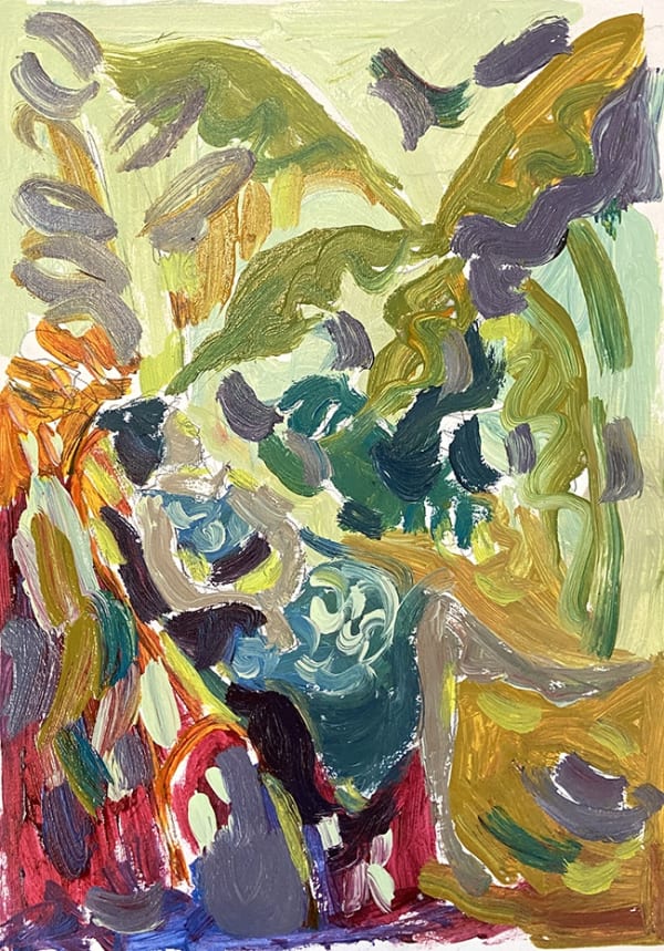Paul Wadsworth Shade of the Banana Leaves acrylic on paper 43 x 30 cm