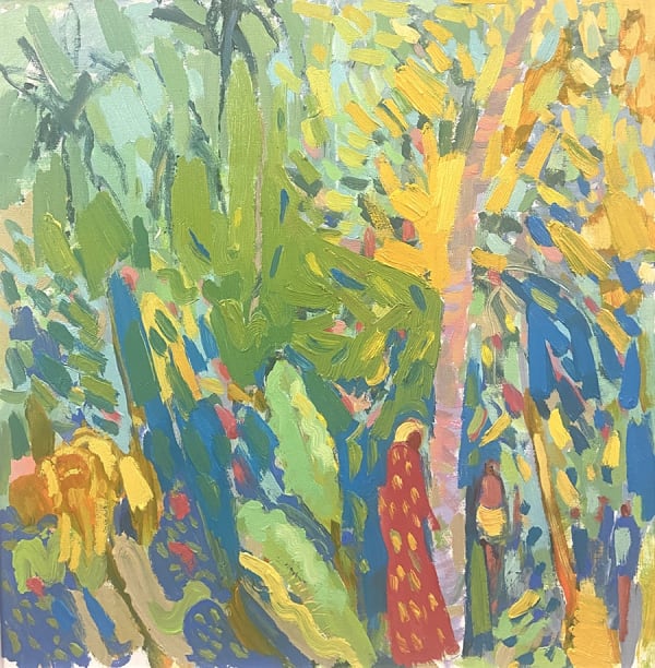 Paul Wadsworth Distant Elephants acrylic on canvas 82 x 76 cm