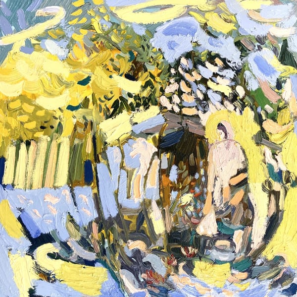 Paul Wadsworth Wild Swimmer oil on canvas 80 x 80 cm