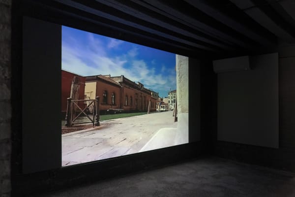 A photo of “Alessio de Girolamo: Real Time” at Capsule Venice, 2024.