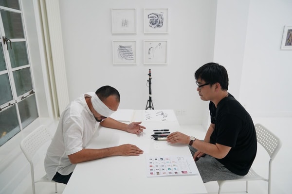 River Lin, Invisible Portraits (2019). Durational performance at Capsule Shanghai (29–30 June 2020). Courtesy the artist.