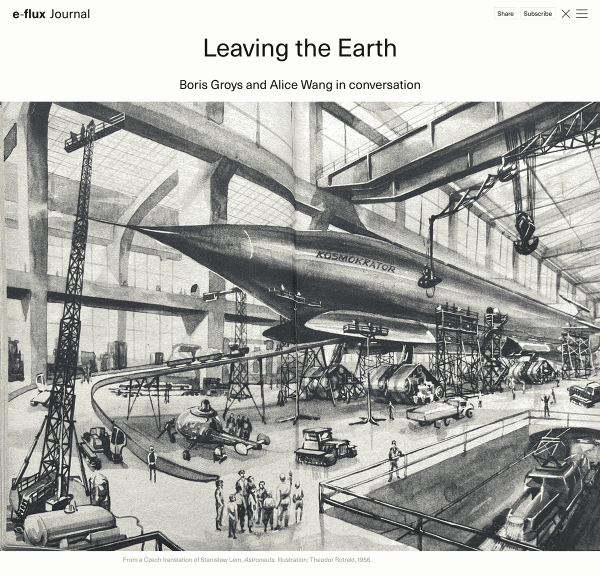 E-FLUX | ALICE WANG: Leaving the Earth