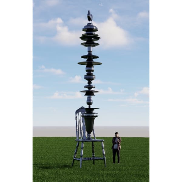 The Hopeful Forest, ( cast aluminum prototype drawings) , 2024