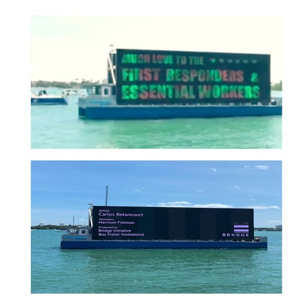 Carlos Betancourt in collaboration with architect Alberto Latorre, Bridge Initiative and Bas Fisher Invitational, The Hope Boat (images of intervention) (duplicate), 2020