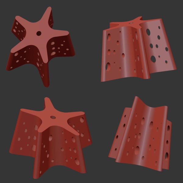 Carlos Betancourt in collaboration with Alberto Latorre., Miami Reef Star (3D drawings), 2023-2025