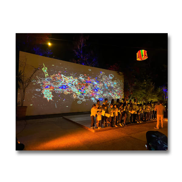 FUTURE ETERNAL (VIDEO LINK, VIDEO PROJECTION AT FUNDACION CAREYES GALA), 2024