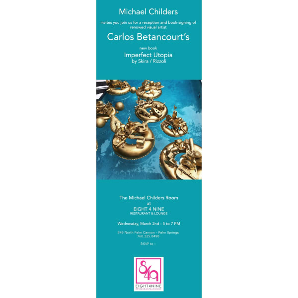 A reception and book-signing of renowed visual artist Carlos Betancourt's Imperfect Utopia