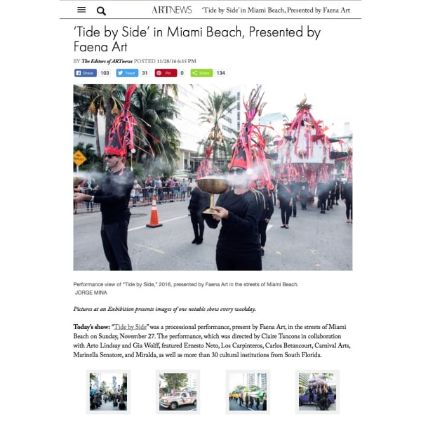ART NEWS Tide by Side