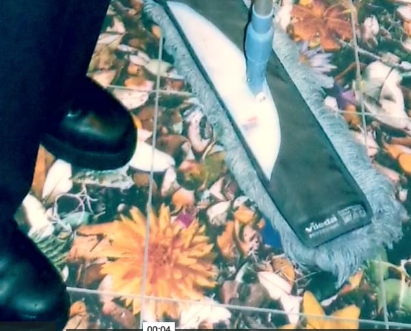 detail of Porcelain commissioned floor