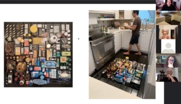 New artworks derived from the COVID-19 pandemic: Site specific interventions, altars around the house.... Knowling with objects found inside the house.