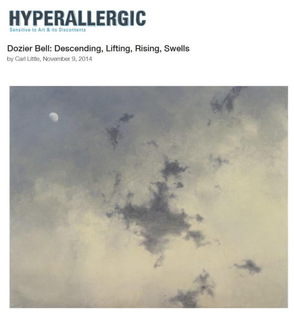Image of Dozier Bell painting Moon 16:00 in Hyperallergic 2014