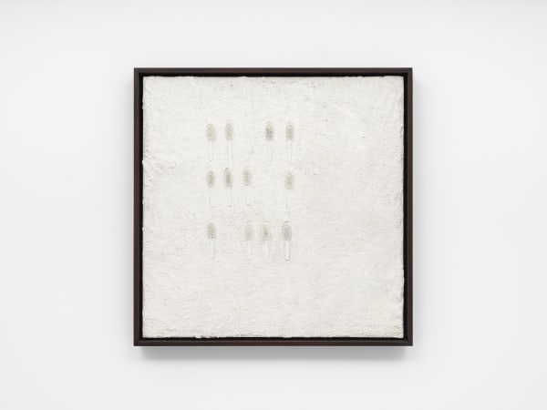 Katie van Scherpenberg b. 1940Study, 1986 Signed & dated on reverse Pigment, sawdust, gesso and toy brushes on marine plywood 50 x 50 cms 19 3/4 x 19 3/4 inches