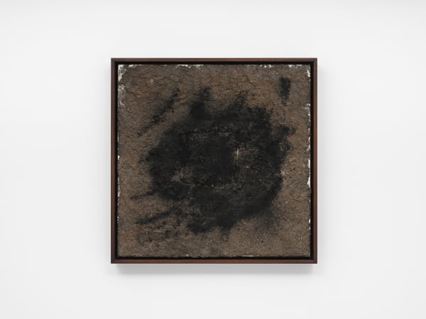 Katie van Scherpenberg b. 1940Untitled, 1986 Signed & dated on reverse Pigment, plaster and soot on wood 54 x 54 cms 21 1/4 x 21 1/4 inches