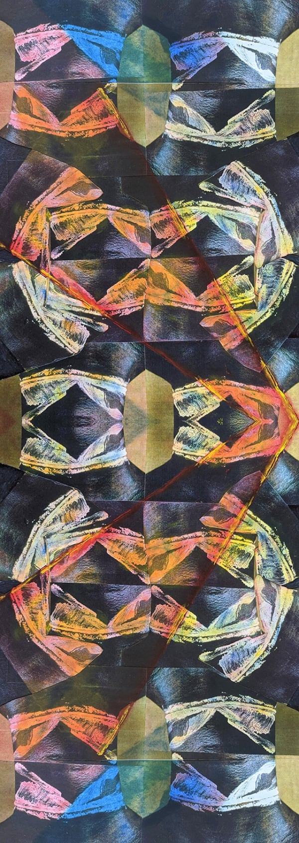 Neck 28 Red yellow blue © Kaethe Kauffman 2021