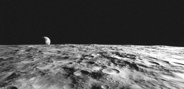 Earth Risen, 2019 Archival pigment print on hahnemeulle bamboo, 30x40 inches