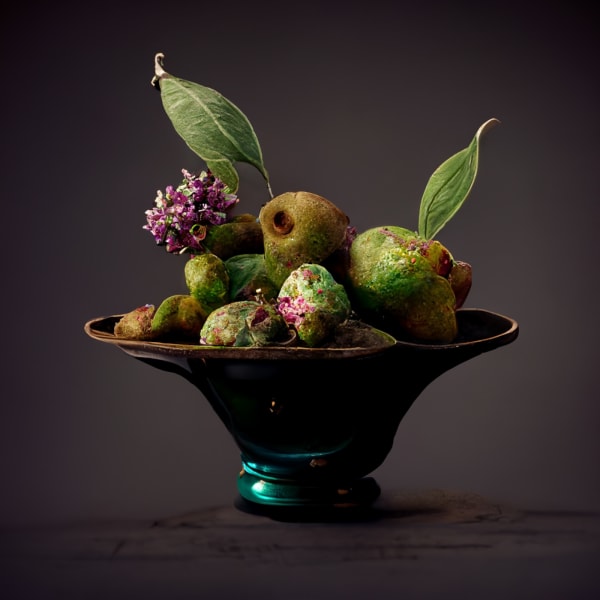 Copper Bowl with Unnatural Flowers, 2022 Archival pigment print on paper, 10x10 up to 30 x 30 inches