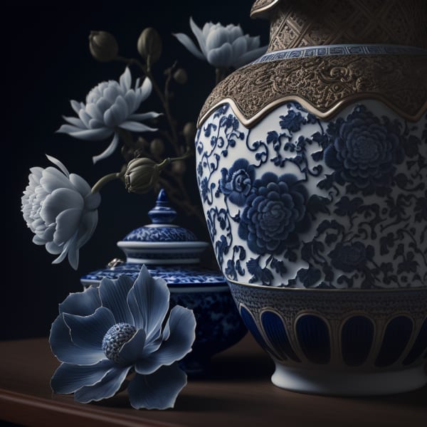 Still Life with Ceramic Flowers, 2022 Archival pigment print on paper, 10x10 up to 30 x 30 inches