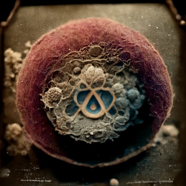 Micrographica Alpha, 2021 Archival pigment print on paper, 20x20 inches or glass and gold leaf, 10x10 inches