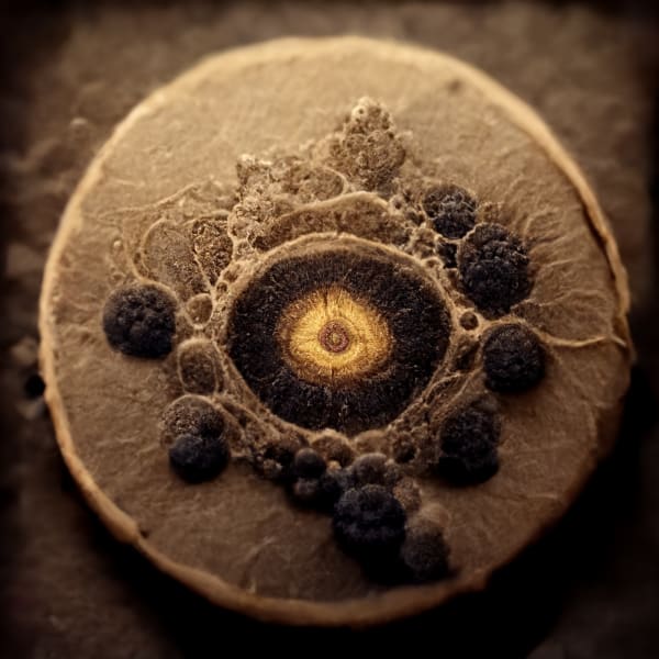 Micrographica Delta, 2021 Archival pigment print on paper, 20x20 inches or glass and gold leaf, 10x10 inches