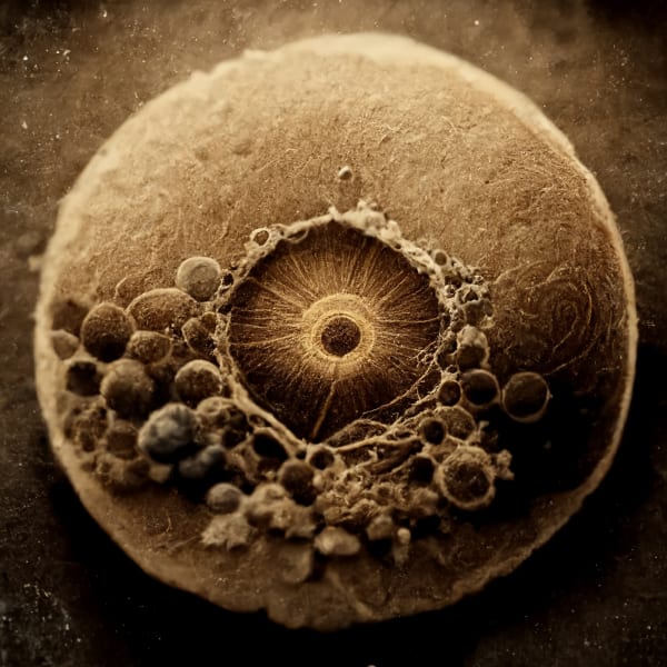 Micrographica Epsilon, 2021 Archival pigment print on paper, 20x20 inches or glass and gold leaf, 10x10 inches