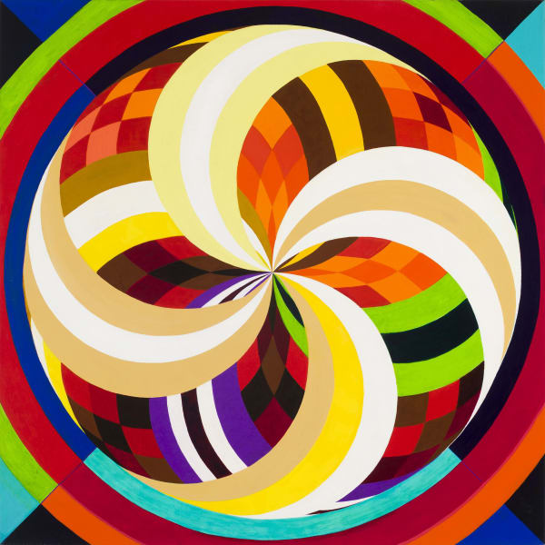 Wheel within a Wheel 119, 2018 Acrylic, 40 x 40 inches