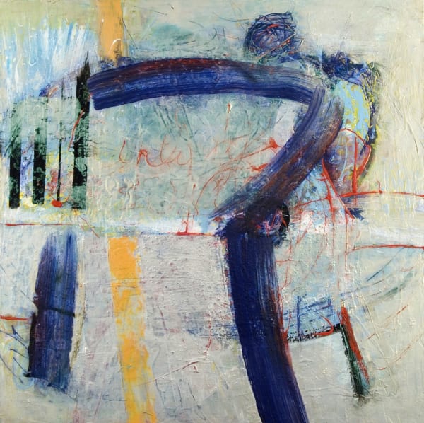 Passage, 2009 Acrylic, sand, latex , ink, charcoal on canvas, 48x48 inches