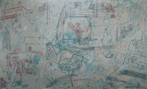 Rebeca Calderón Pittman The Great Majestic, 2016 Acrylic and ink on board, 24 x 40 inches