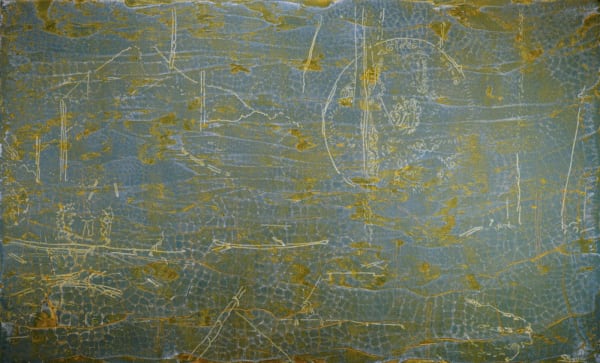 Rebeca Calderón Pittman To the Departed, 2016 Acrylic and ink on board, 24 x 40 inches