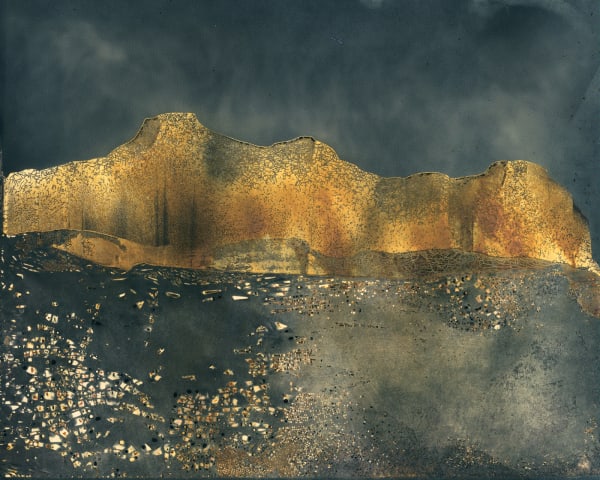 Nolan Preece, Mountains #37, 2015 Quick Shine Resist Chemigram, 16 x 20 inches