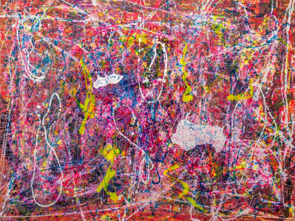 Dellamarie Parrilli, Joyfully Unhinged, 2020 Acrylic on canvas, 72 x 96 inches