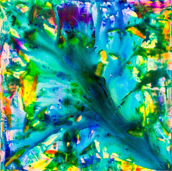 Dellamarie Parrilli, Goddess of Gardens, 2016 Watercolor on canvas, 48 x 48 inches