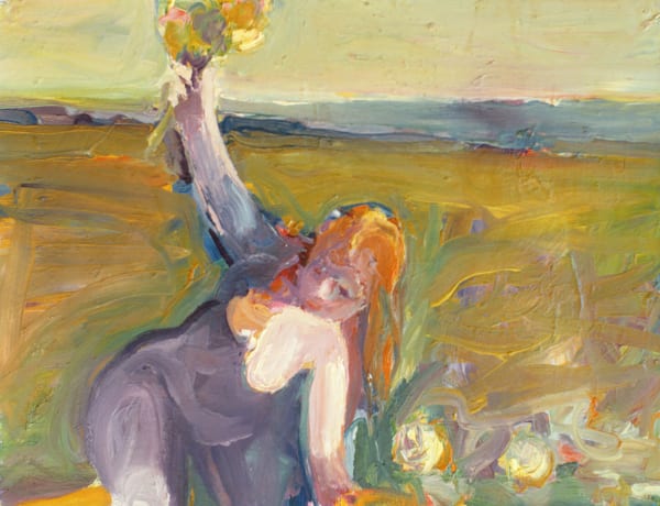 John A. O’Connor, Woman with Flowers, 1962 Oil on paper