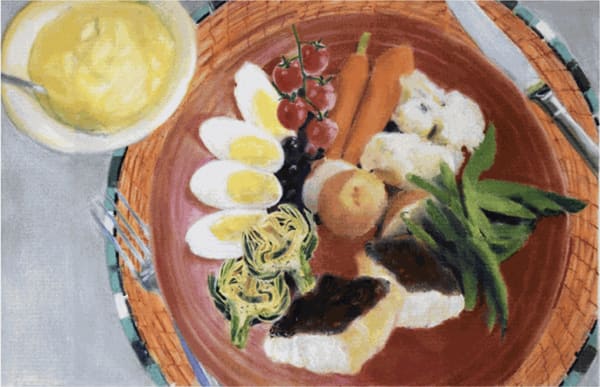 John A. O'Connor, Grande Aioli, 2022 Pastel on paper, 9 x 13 inches