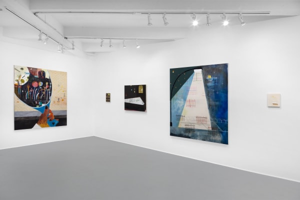 Kenny Rivero, I Still Hoop, 2020, installation view, Charles Moffett, New York