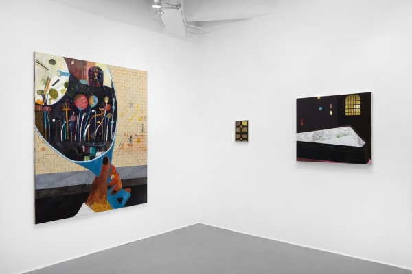 Kenny Rivero, I Still Hoop, 2020, installation view, Charles Moffett, New York
