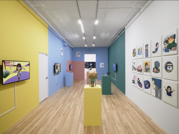 Andy Holden, What I was for what I am becoming, installation view, Charles Moffett, New York, 2024