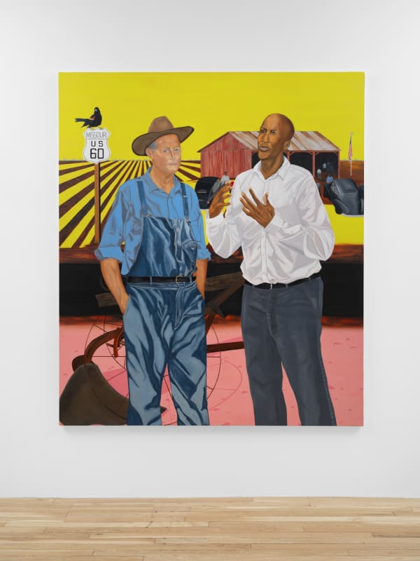 Keith Jackson, The Architects, 2024. Oil on canvas, 84 × 72 inches. Photo: Daniel Greer.