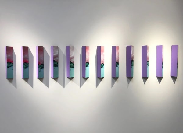 Mar Hester, Lost/Found III, digital photograph on aluminum, 12 pieces - each piece is 18 x 4 x 4 inches