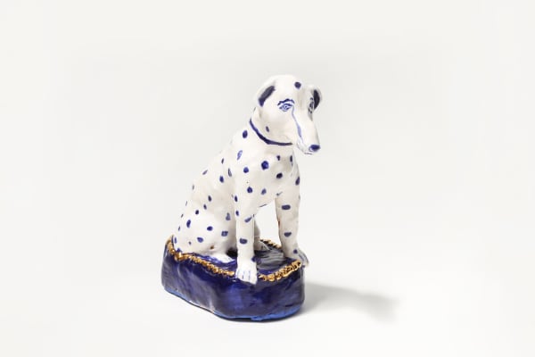 Joseph Dupré Spotty dog: Act I, 2021 Terracotta with slip and underglaze painting 15 x 5 x 5 cm