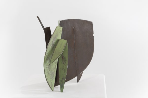 Simon Gaiger Green Fuse, 2017 Welded and painted steel 38 x 47 x 16 cm