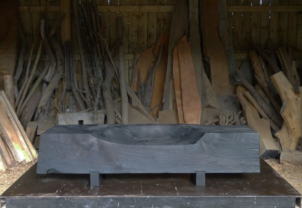 Simon Gaiger, Charred Bench, 2017