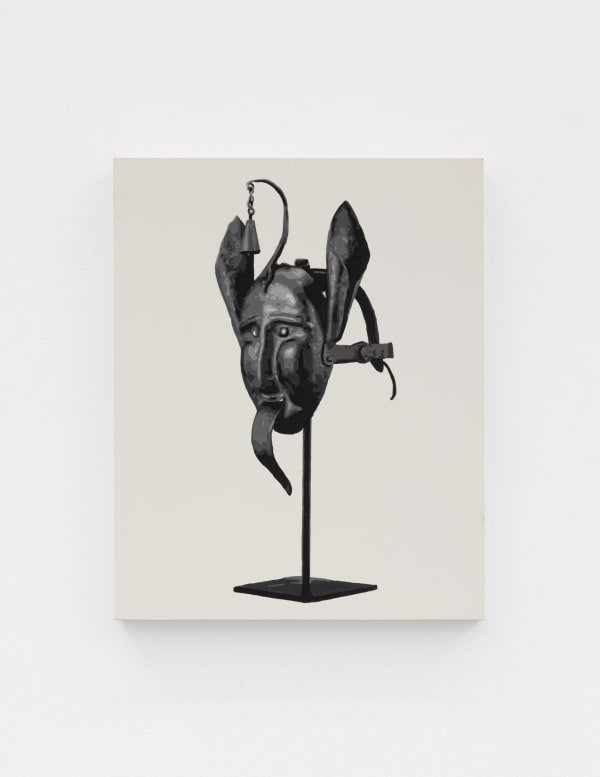 Dorian FitzGerald, Schandmaske, 2022, oil on board; unique; 10 x 8” (25 x 20cm)