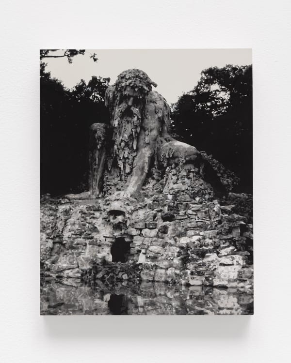 Giambologna’s Colossus Of The Appenines, Villa De Pratolino 2020 gouache on panel; unique 12 x 9.5 inches, unframed signed, titled and dated in ink on the reverse