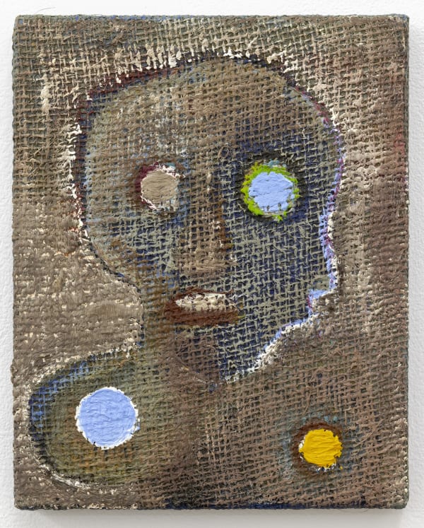 Harold Klunder Brooklyn, 2011, 2011 Oil on burlap; unique 10 x 8 inches