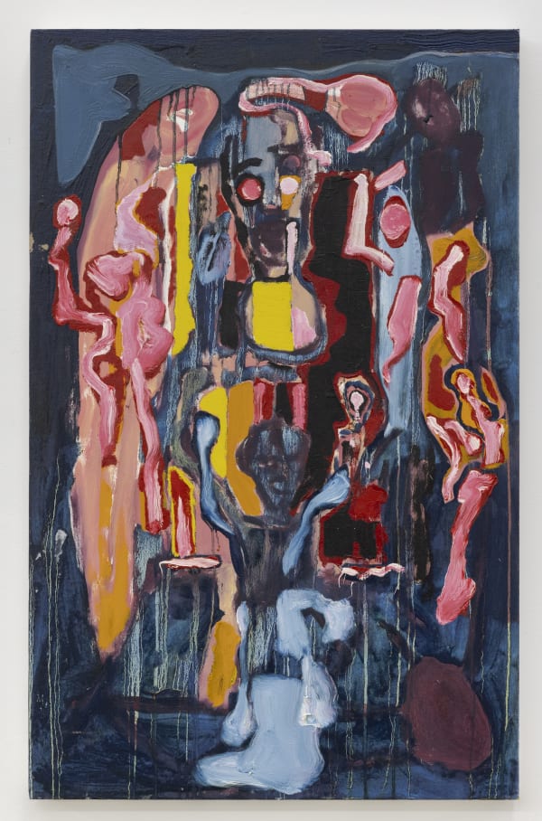 Harold Klunder Scheveningen Red Scarlet (Self-Portrait), 2005 - 2010 Oil on canvas over wood panel; unique 44 x 28 inches