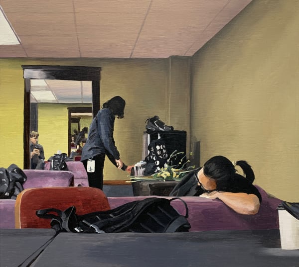 Heather Goodchild LA Ghost, 2022 oil on board 9 x 12" unique