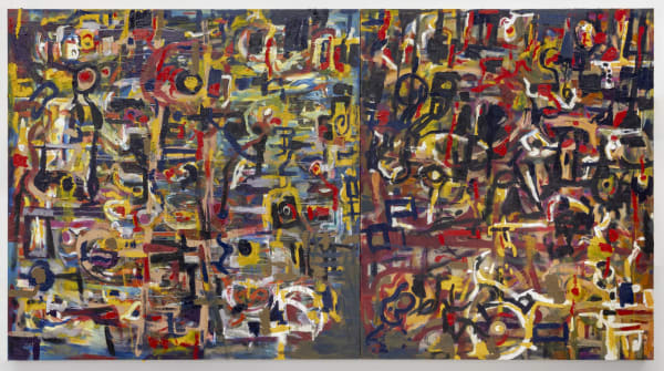 Harold Klunder Nessum Dorma, 2021 - 2024 Oil on canvas; unique 72 x 132 inches (diptych)
