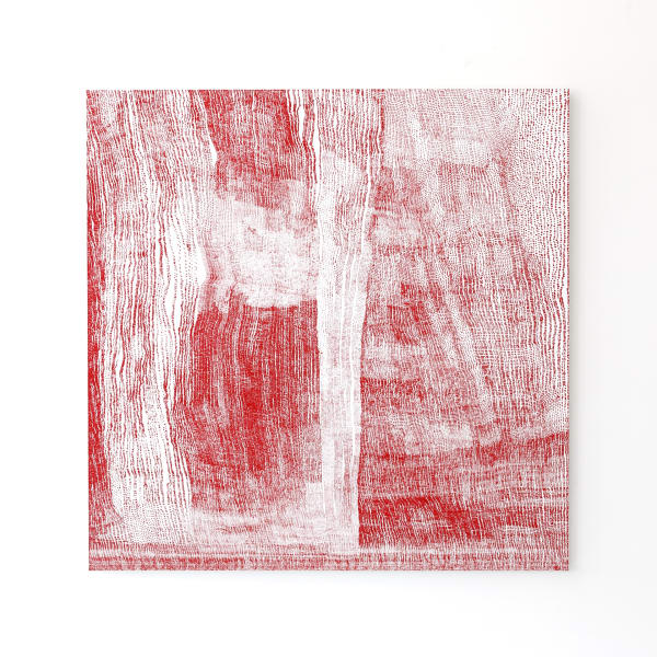 Mio Yamato Repetition Red (dot) 22 2017 Oil on canvas 91 × 91 × 2.5 cm